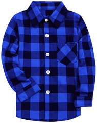 Mens & Boys Plaid Shirt Long Sleeve Button Down Flannel Shirts, US 3 Months - Adult 9XL