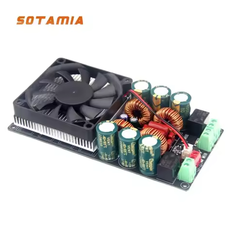 SOTAMIA HIFI Power Amplifier 2.0 Stereo Audio Amplify 600Wx2 Class D Sound Amplificador Speaker Home