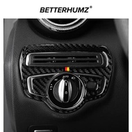 For Mercedes Benz W205 C180 C200 C300 C Class 2017 Carbon Fiber Headlight Switch Knob Auto Trim Stic