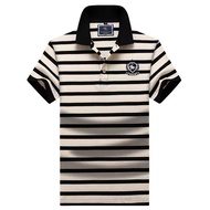 T-shirt polo men's summer striped polo T-shirt cotton polo shirt men's T-shirt \ 35013; Beautiful colors