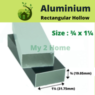 3/4 x 1 1/4 Aluminium Hollow Rectangular Hollow / Bar Berongga Aluminium 长方通 -2ft/ 4ft/ 6ft/ 8ft My2home