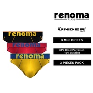RENOMA 3pcs Men Mini Brief Dri-Fit Microfiber Polyester Elastane Fifa Limited Edition Underwear (RXM