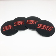 ANTINIYA 4pcs / 56mm STI logo Car Stickers Auto Wheel Center Hub Cap Emblem Badge F Subaru Legacy Ou