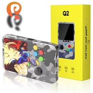 Q2 เกมคอนโซล เครื่องเล่นวิดีโอเกม จอ 3 นิ้ว 10000 เกมย้อนยุค 90 คลาสสิก Retro Mini Handheld Game Con