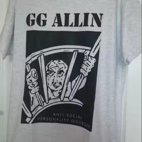 Gg Allin Hardcore Personality Disorder T Shirt Full Size S 5Xl