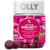 OLLY Immunity Gummy, Immune Support, Elderberry, Zinc, Vitamin C, Supplement, Berry Flavor, 15 Day S