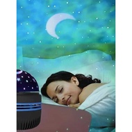 RGB LED Moon Projector Night Light Star 5V 3W / Round Moon Star Projector Night Light Rotating Star 