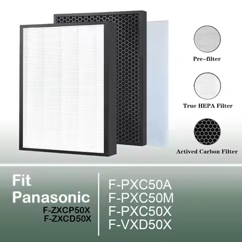 Replacement HEPA Filter F-ZXCP50X Carbon Filter F-ZXCD50X for Panasonic air purifier F-PXC50A F-PXC5