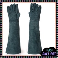 Leather Gloves Anti scratch Protective Anti bite Reptile Cat Dog Snake Wild Animals Handling Glove 防