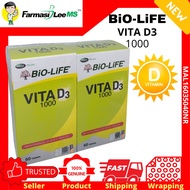 BIO-LIFE VITA D3 1000 60 tablets -2 bottles (Exp 01/2027) Vitamin D3