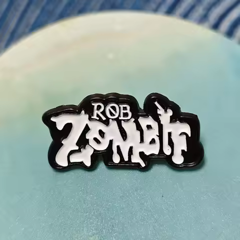 Cartoon Punk Slogan Letters Rob Zombie Enamel Metal Funny Lapel Pins Badges Wholesale Jewelry Gift f