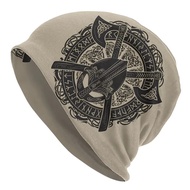Viking Mythology Skullies Beanies Caps Helmet Wreath Of Scandinavian Axes Battle Thin Hat Bonnet Hat