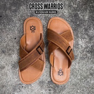 Cross Warrios sandals in crazy horse waxed cowhide, super durable warrior sandals