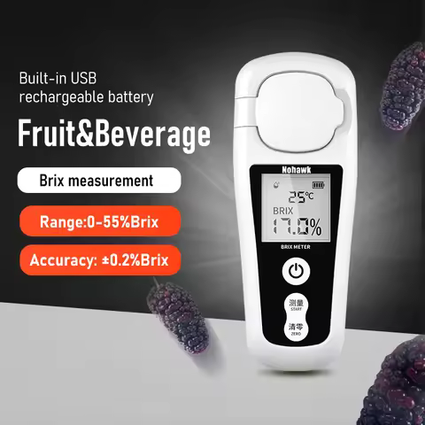 Nohawk LCD Digital Brix Meter Rechargeable Sugar Saccharometry Meter For Measuring The Liquid Sugar 