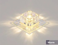 Crystal Aisle DownlightModern Ceiling LightCorridor LampSquare Shape SpotlightBalcony Porch  Living 