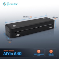 Gprinter AiYin A40 เครื่องพิมพ์ลายสักความร้อน 2in1 พิมพ์กระดาษ A4 ความเร็วสูง 600dpi พร้อมการเชื่อมต