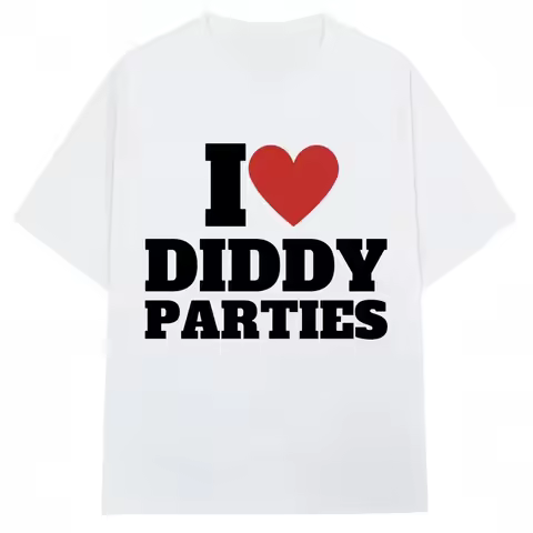 Camiseta con estampados interesantes de I love Diddy parties novedad crea camiseta de manga de moda 