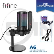 Microphone Mic Fifine A6 Usb Condenser Gaming Microphone With Rgb