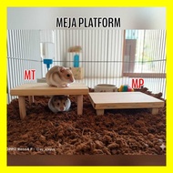 MT1 Thick Wooden Platform Table, Hamster Stand Table, 2 Short & Tall Model Options, Stabilizer & Com