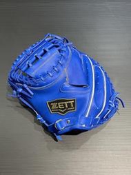 棒球世界ZETT A級硬式牛皮 棒球捕手手套特價不到 65折 本壘版標藍色反手用