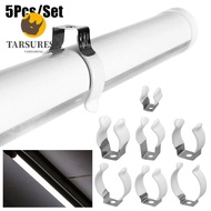 TARSURESG 5Pcs Spring Terry Clip, Base Tool With Rubber Protection Lamp Tube Clip,  Fixing Clips T3/