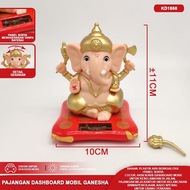 Pajangan Solar Dashboard Mobil Patung Budha Julaihut Kipas Ganesha Gold Pajangan Solar Hiasan Car