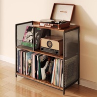 3 Tier Record Player Stand CD Storage Rack vinyl record Rack Cd rack Table Rack Shelf Carbon Steel S