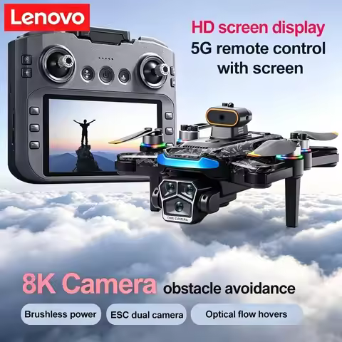 Lenovo Mi A14Pro Max GPS Brushless 8K three Camera Quadcopter RC Distance Drone Toys Optical Flow Ob