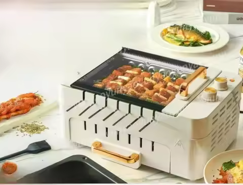 Skewer Barbecue Grill Home Automatic Rotating Multifunctional Indoor Electric Grill Light Barbecue M