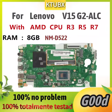 NM-D522 Motherboard.For Lenovo ideapad V15 G2-ALC V14 G2 ACL Laptop Motherboard.With R3 R5 R7 AMD CP