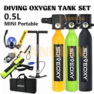 Diving Cylinder Small 0.5L Scuba Diving Cylinder Aviation Aluminium Diving Tank Scuba Diving Equipme