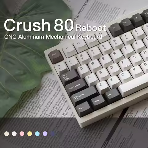 WOBKEY Crush80 Reboot CNC Aluminum 5-Second Quick-Release Triple-Mode Connectivity Mechanical Keyboa