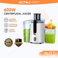 ALLTOU Juicer Machine 2L Centrifugal Juicer Extractor 65mm Feed Chute Blender 600W for Fruits Vegeta