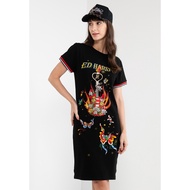 Ed Hardy Roses Guitar Midi Dress