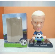 Car Dashboard Display Bobble Head Figure Shaking Head Football Player Erling Haaland