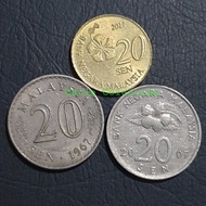Tp-803 koin antik 20 sen Malaysia harga per 1 keping