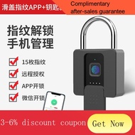 YQ62 Smart Fingerprint Padlock Large Waterproof Anti-Rust Warehouse Lock Anti-Theft Cabinet Dormitory Door Household Fin