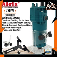 MALAYSIA UP📣 Allefix 720W Wood Trimmer Router Machine Electric Hand Trimmer Palm Router Trimmer