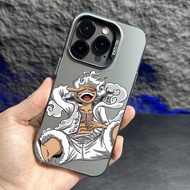 Phone Phone Case Suitable for iPhone x xs xr xsmax 11 12 13 14 15 Pro max plus mini One Piece Trendy Style Luffy Nika Laughing High-grade Frosted Colorful Silver Shock-resistant Large Hole All-Inclusive Case Protective Case CJ8G