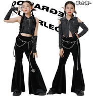 Wasteland Dune Dune Jazz Dance Costume Girls' Flared Pants Girls' Group Playing Songs Suit Children'