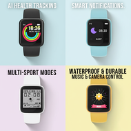 Y68 Kids Smart Watch Health Monitoring Electronic Sport Black Watch for Children Girls Boys Christma