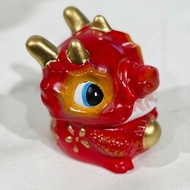 龍年新品 台灣製造 純手工繪製 陶瓷紅色開運 彩球龍祈福存錢筒