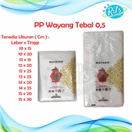 Plastik PP Wayang 05 / Plastik Bening 10 x 15 12 x 20 13 x 25 14 x 25 cm / Snack / Packing