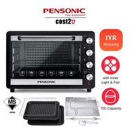 Pensonic 70L Large Electric Oven with Rotisseries & Light | PEO-7011 (Grill Oven Toaster Ketuhar Ele