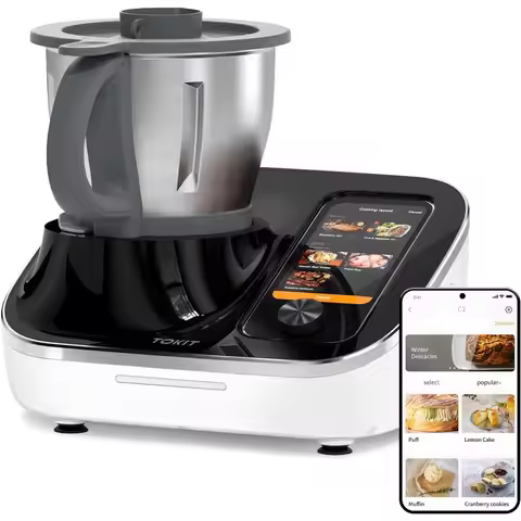 TOKIT Omni Cook C2 Chef Robot, Smart Cooking Machine - Slow Cooker, Stand Mixer, Chopper, Juicer, Bl