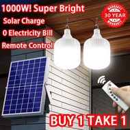 1000W Solar Light Bulb with Remote Solar Light Solar Bulb Light Outdoor Waterproof