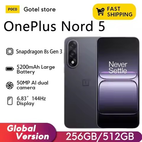 OnePlus Nord 5 Global Version Smartphone 50MP LYT-700 Camera 1.5K AMOLED Display 144 Hz Snapdragon 8