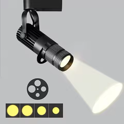 5/15/20W Industrial Focus Logo Projector Track Lights Zoomable LED Spotlight For Theater Museum Rest