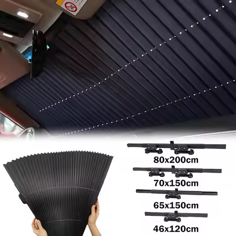 Car Front Rear Window Sunshade Shutter UV Protection Car Interior Summer Auto Interior Accessories 4