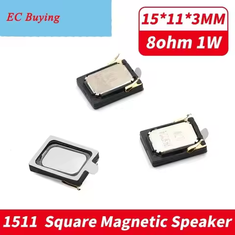 1PCS 1511 1115 Phone MP3 Speaker Tin Foil Loudspeaker Rectangle Tablet 8 Ohm 1W 15*11*3MM For Mobile